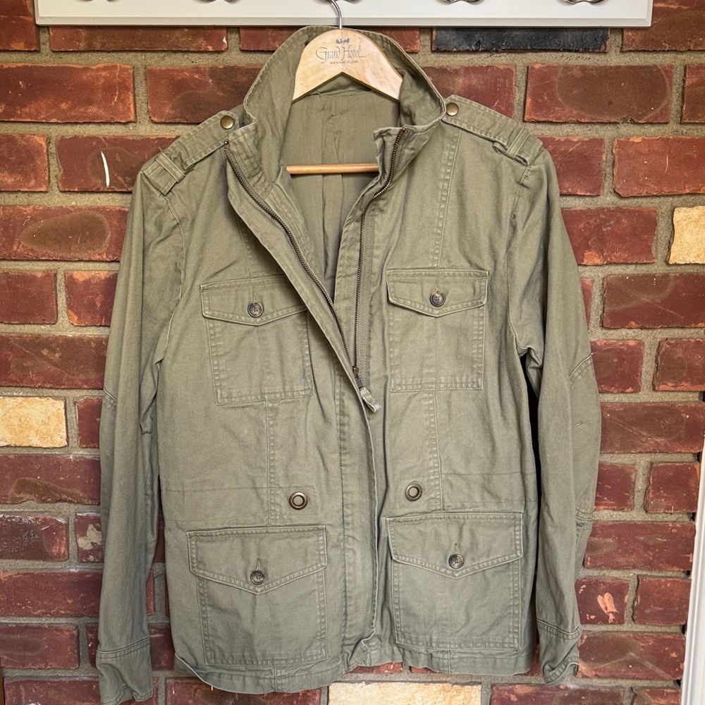 Women olive Green heavy duty Jean Jacket